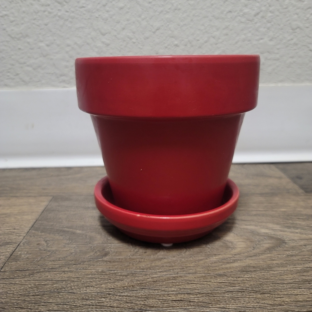 Red Flower Pot